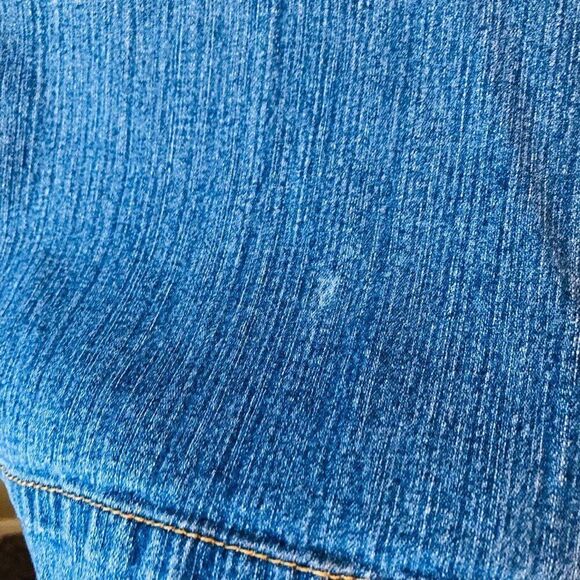 Baccini Womens Maxi Skirt 1X VTG Denim Embellished High Back Slit Country Wear - Picture 8 of 10